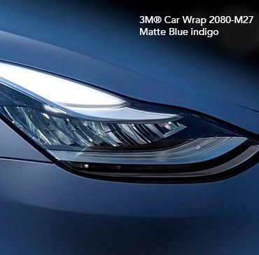 3M® Car Wrap 2080-M27, Matte, Indigo, 1.52 x 22.86M, 1 rollo / caja