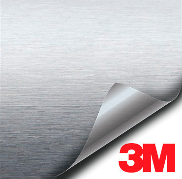 3M® Car Wrap 2080-BR120, Texture, Brushed Aluminium, 1.52 x 22.86M, 1 rollo / caja