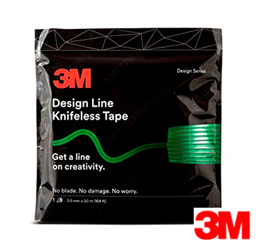 3M® Knifeless Tape KTS-DL1, Design Line, Verde, 5.0mm x 50M,  20 unidades / caja