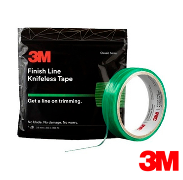 3M® Knifeless Tape KTS-FL1, Finish Line, Verde, 3.5mm x 50M,  20 unidades / caja